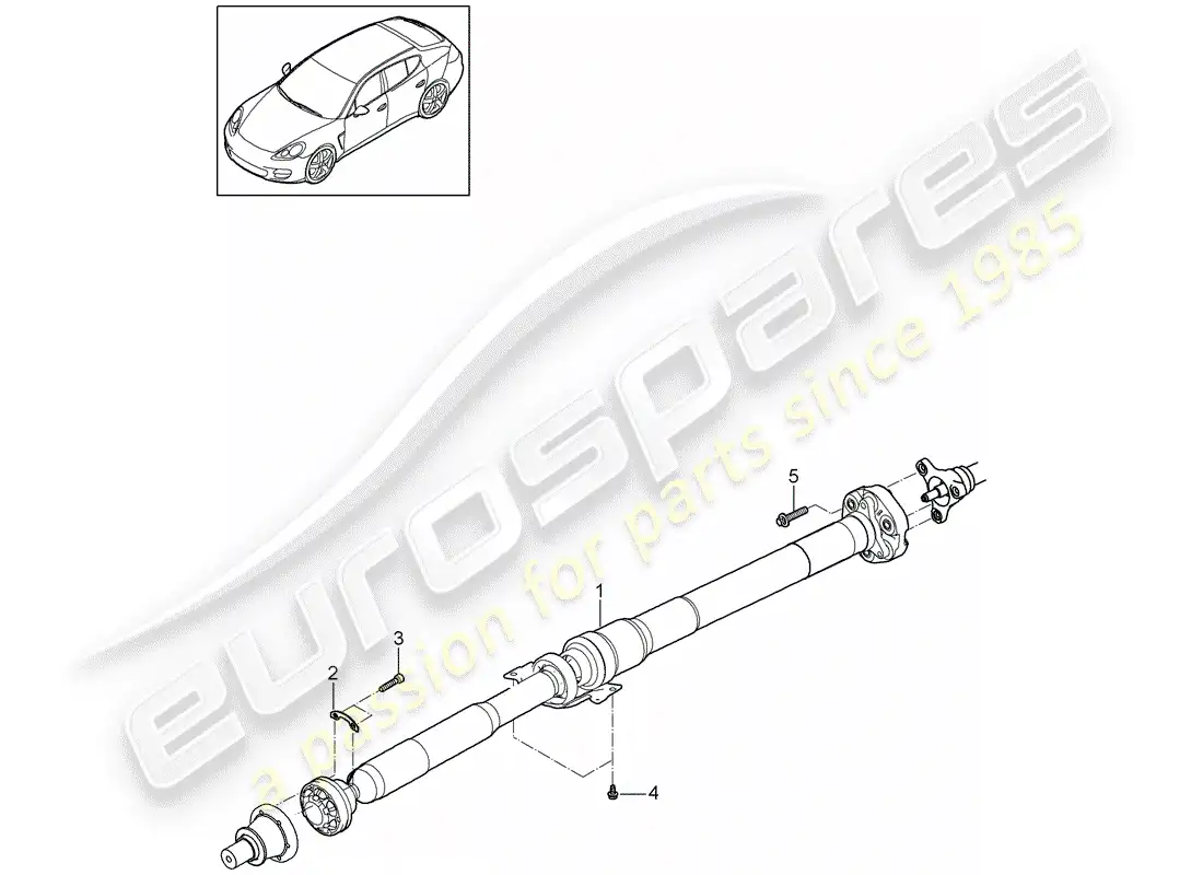 porsche 2011 (panamera 970) árbol de transmisión diagrama de piezas