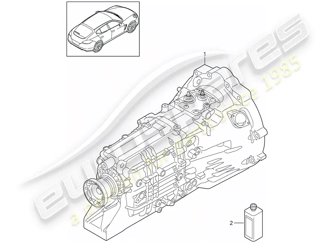 porsche 2015 (panamera 970) transmisión de repuesto diagrama de piezas