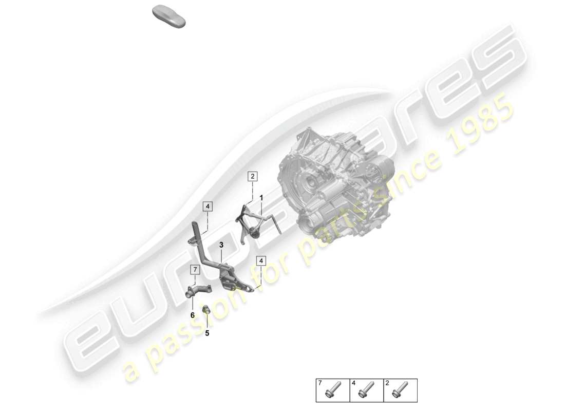porsche 2024 (macan-e) diagrama de piezas de los componentes internos del eje delantero de la caja de cambios delantera 1-speed