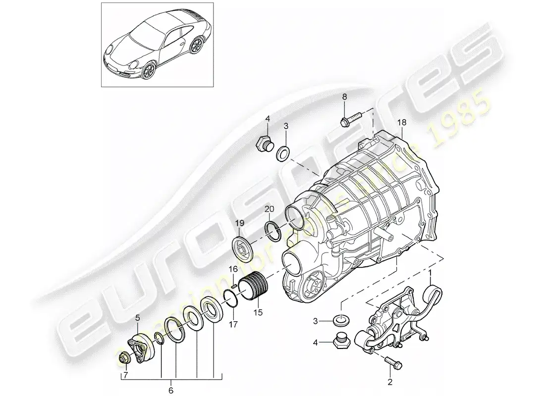 porsche 2012 (997-2) manual gearbox diagrama de piezas