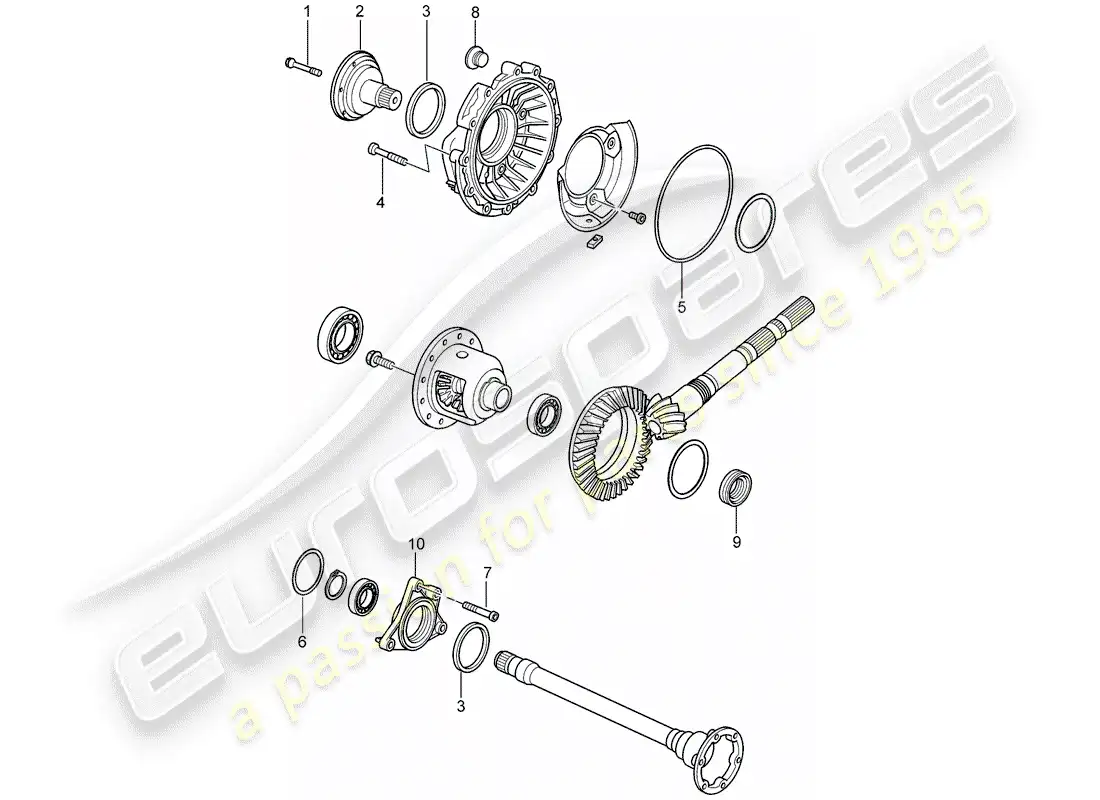 porsche 2007 (987 cayman) tiptronic diagrama de piezas