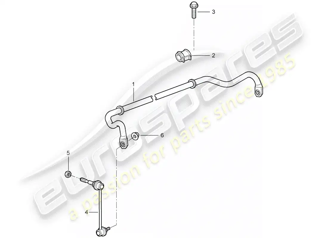 porsche 2006 (987 cayman) estabilizador diagrama de piezas