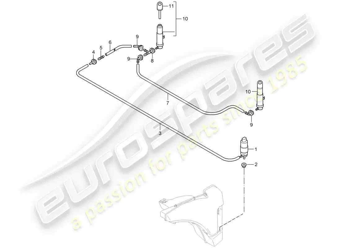 porsche 2009 997-2 turbo / gt2 sistema arandela diagrama de piezas