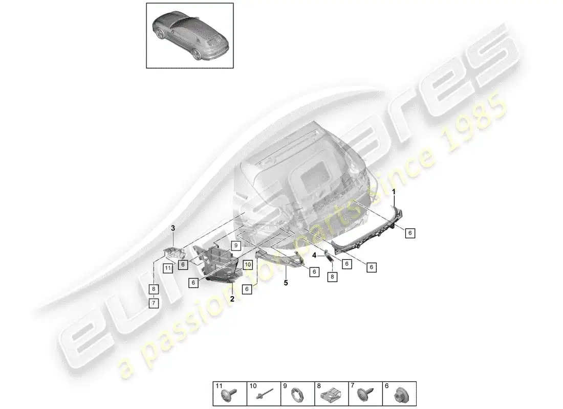 porsche 2017 (panamera 971-1) fasteners diagrama de piezas