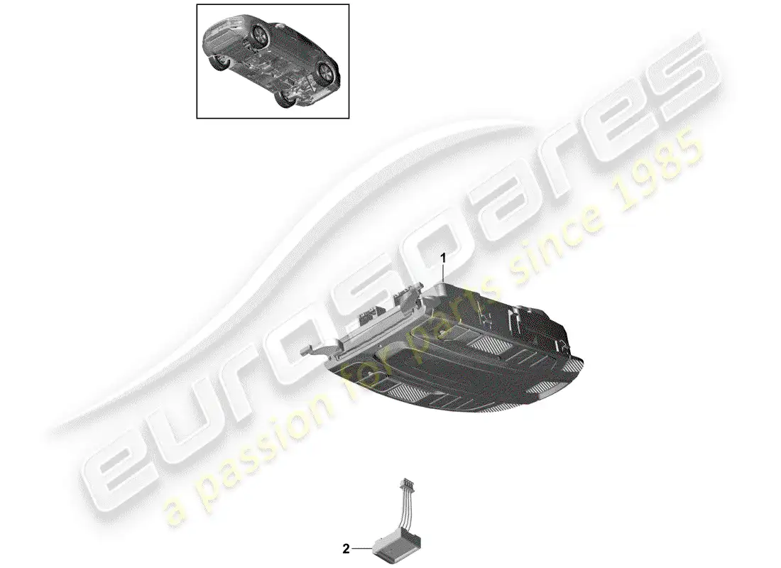 porsche 2019 (cayenne e3 9ya/9yb) soporte diagrama de piezas