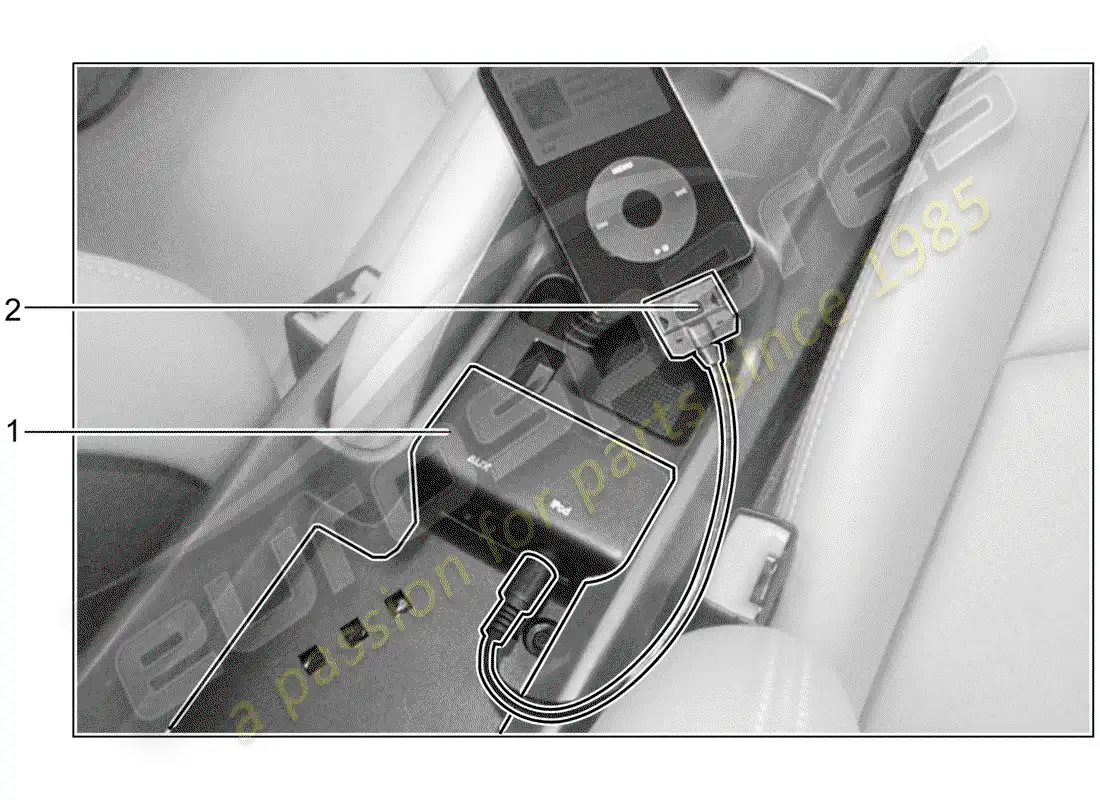 porsche 2008 (tequipment) interfaz multimedia diagrama de piezas