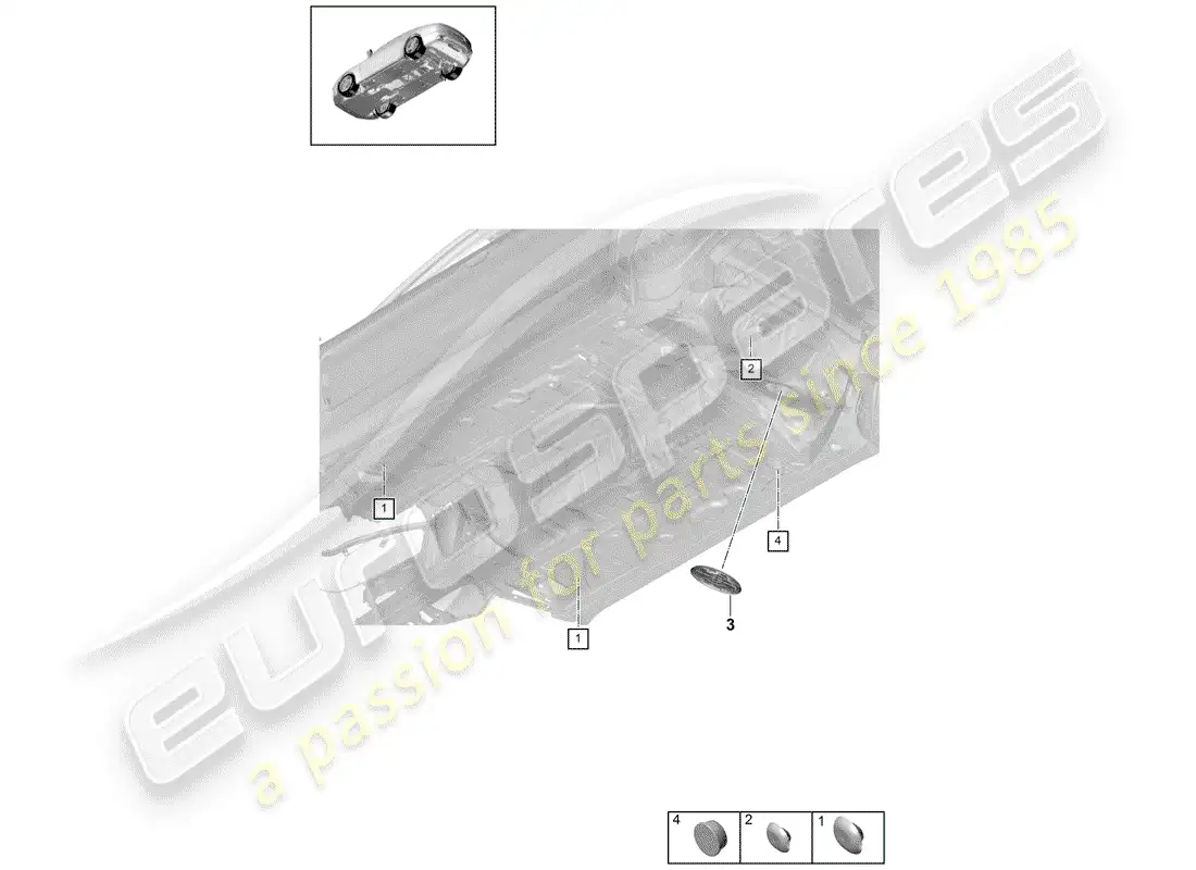 porsche 2018 (panamera 971-1) enchufar diagrama de piezas