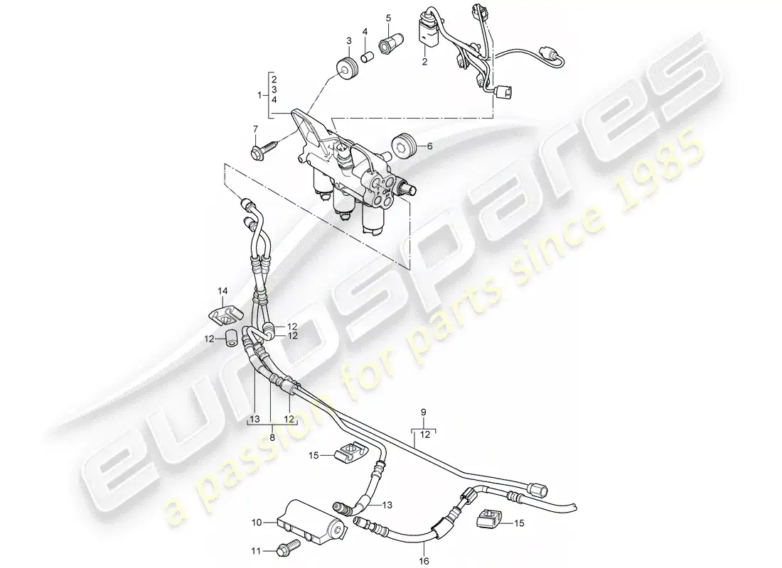 porsche 2009 (cayenne e1 9pa) estabilizador diagrama de piezas