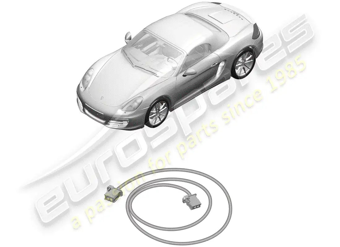 porsche 2012 (981 boxster) fibra óptica ligera diagrama de piezas
