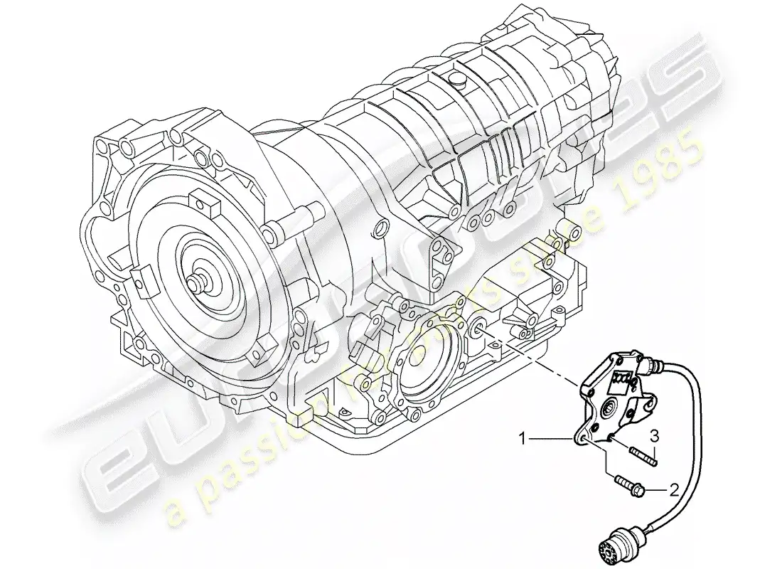 porsche 2008 (987 cayman) tiptronic diagrama de piezas