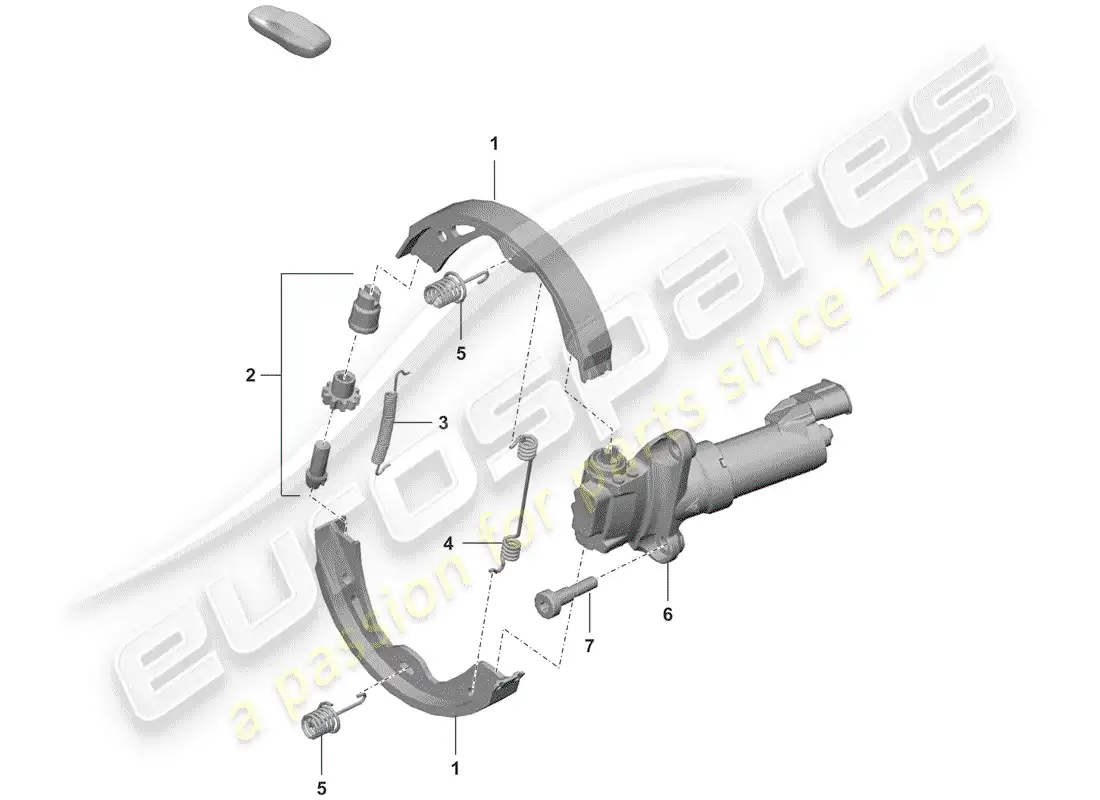 porsche 2019 (992-1) parking brake diagrama de piezas
