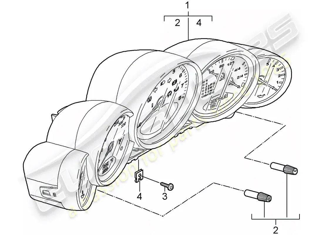 porsche 2010 (997-2) instruments diagrama de piezas