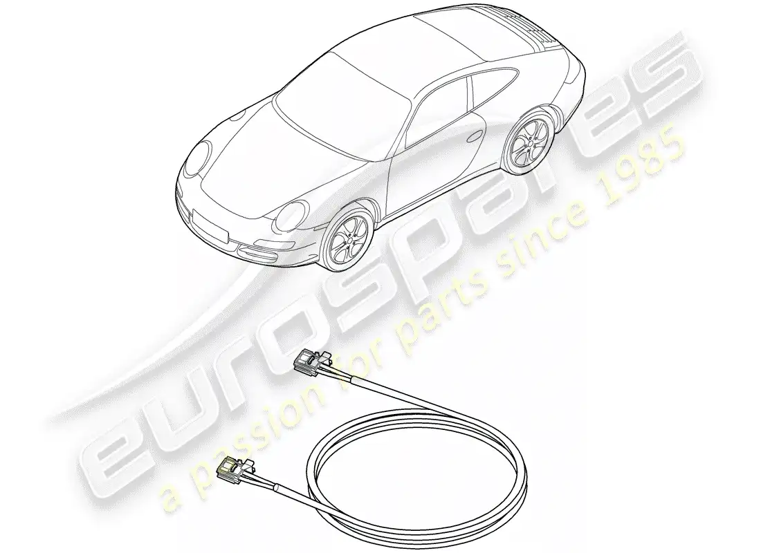 porsche 2011 (997-2) fibra óptica ligera diagrama de piezas