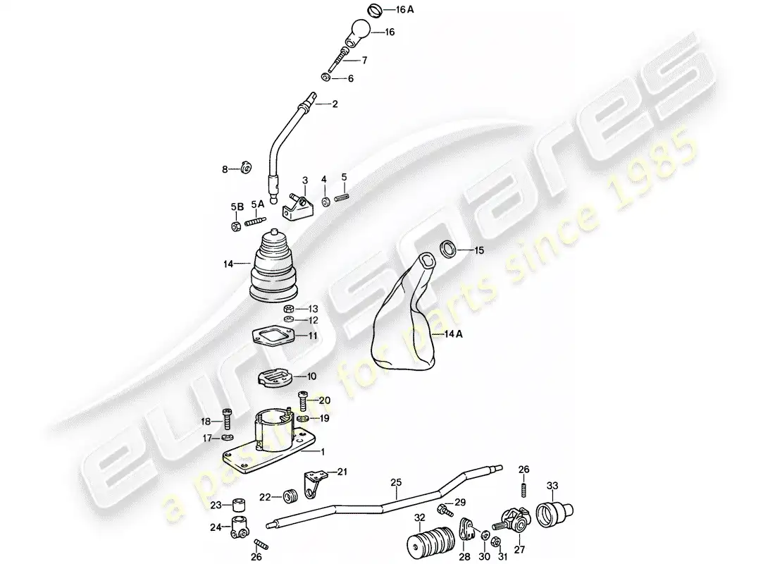 porsche 1987 (911) control de transmisión - d >> - mj 1988 diagrama de piezas
