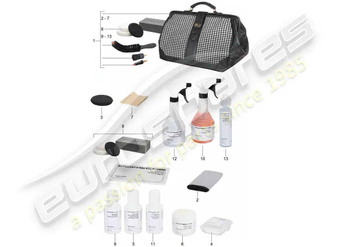 porsche 2001 (986 boxster) cleaning agent - porsche classic diagrama de piezas