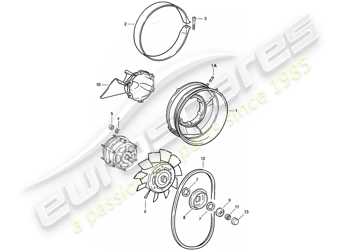 porsche 1984 (911) aire acondicionado diagrama de piezas