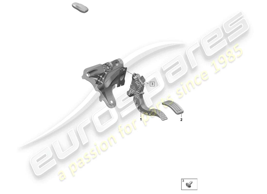 porsche 2025 (macan-e) diagrama de piezas del control del acelerador del pedal del acelerador