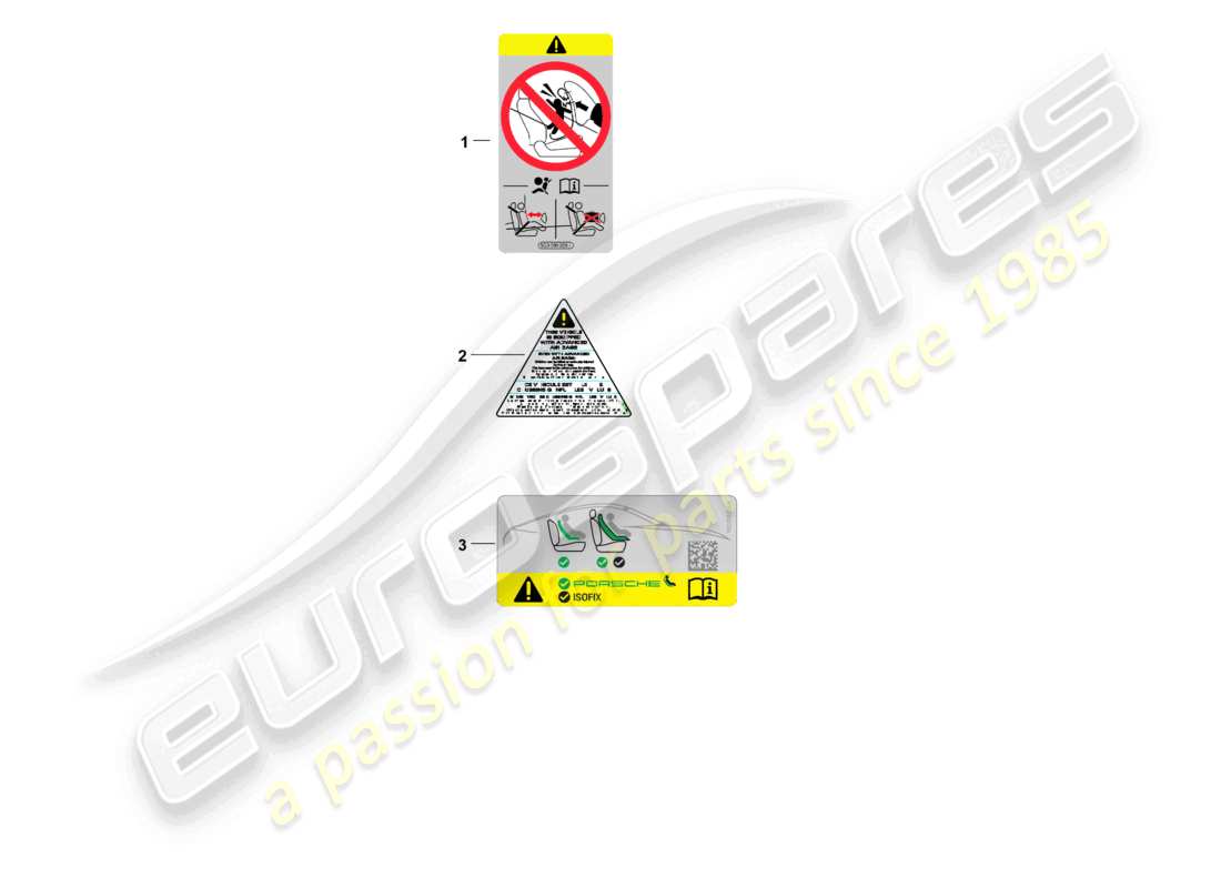 porsche 2026 (992-2 gt3) diagrama de piezas del airbag