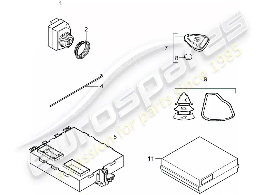 porsche 2009 997-2 turbo / gt2 unidades de control diagrama de piezas