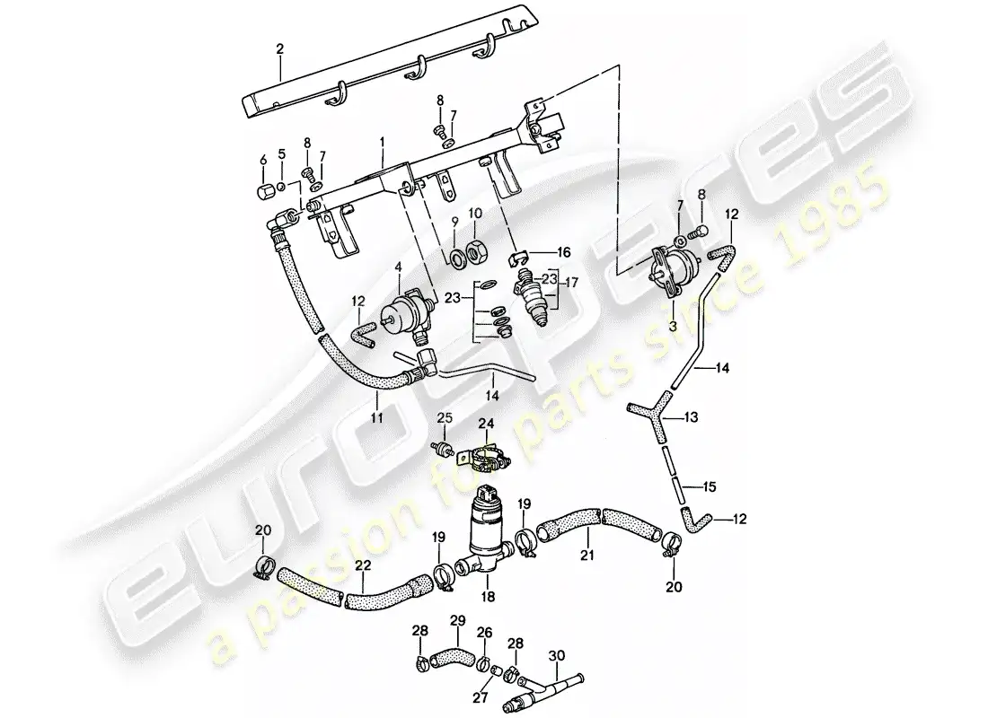 porsche 1988 (944) l-jetronic - 2 diagrama de piezas