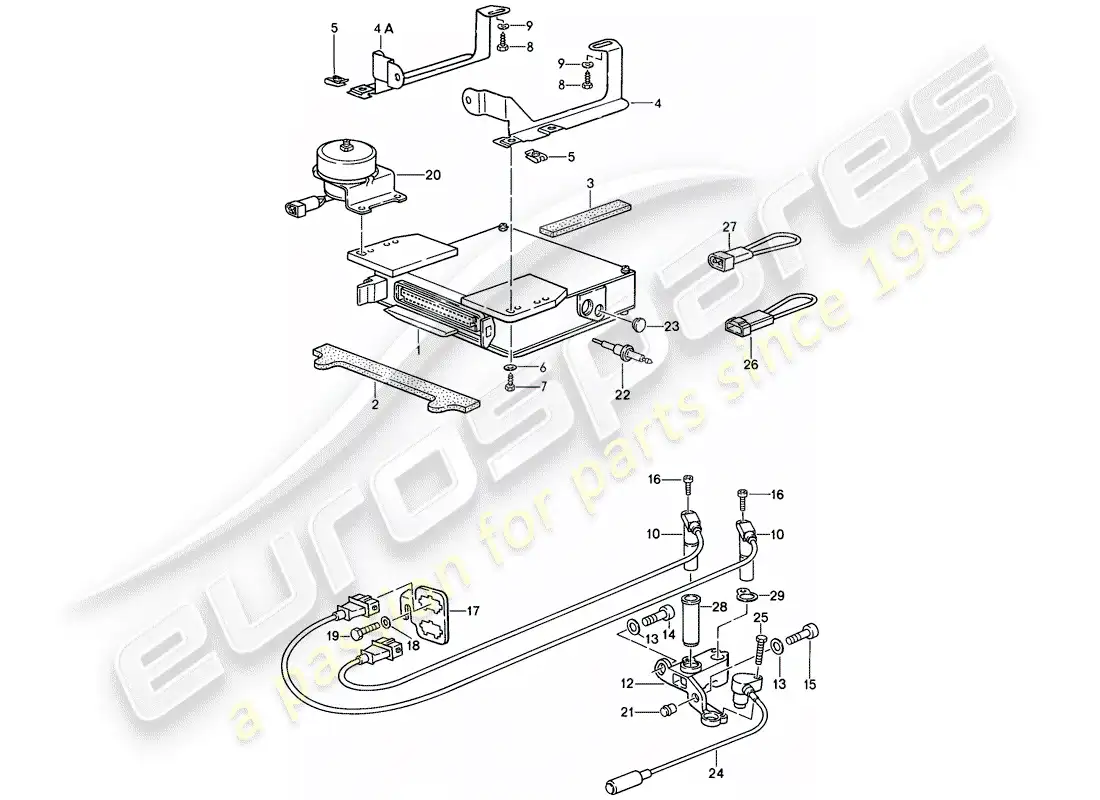 porsche 1986 (924s) electricidad del motor 2 diagrama de piezas