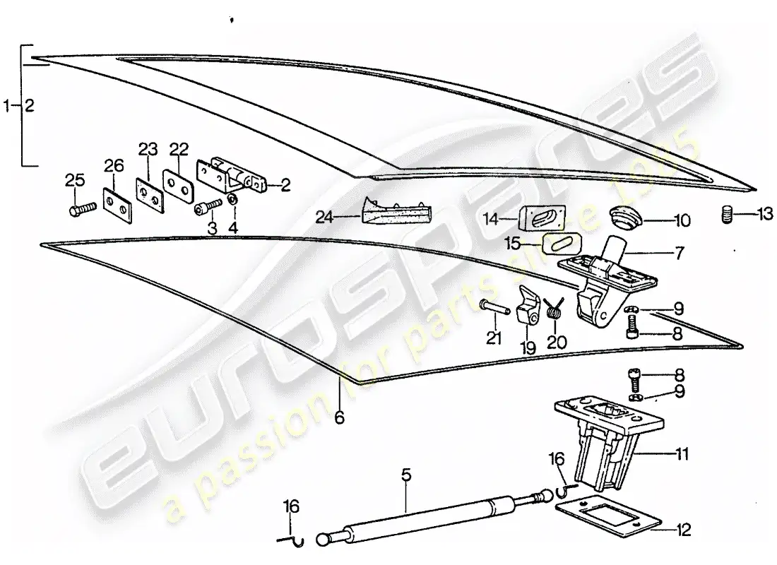 porsche 1979 (928) cubrir diagrama de piezas