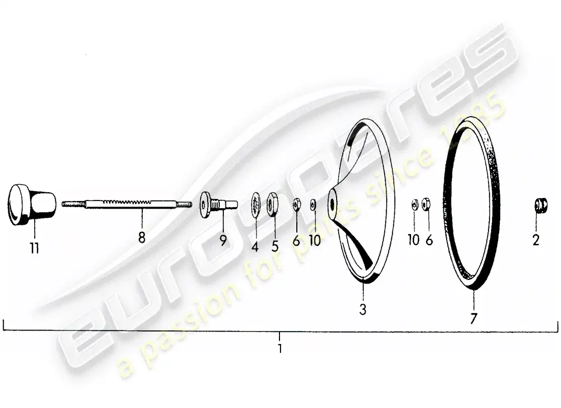 porsche 1950 (356/356a) valve diagrama de piezas