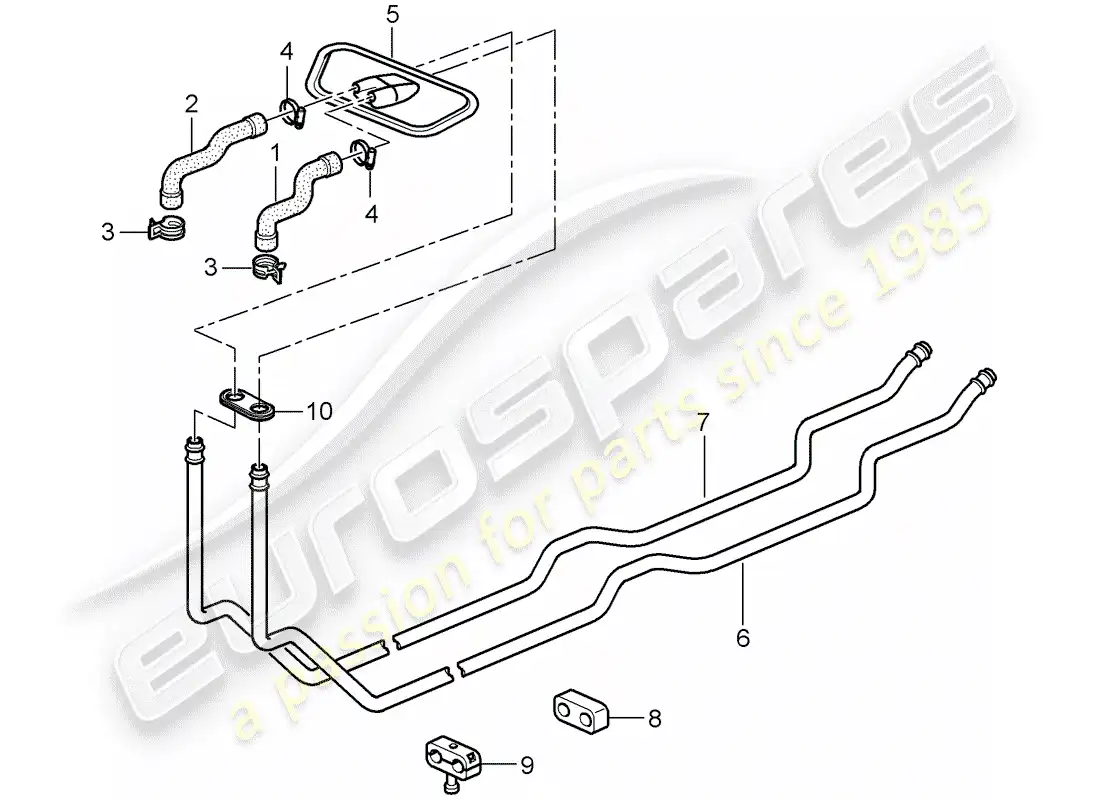 porsche 2008 (997-1 gt3) sistema de calefacción 1 diagrama de piezas