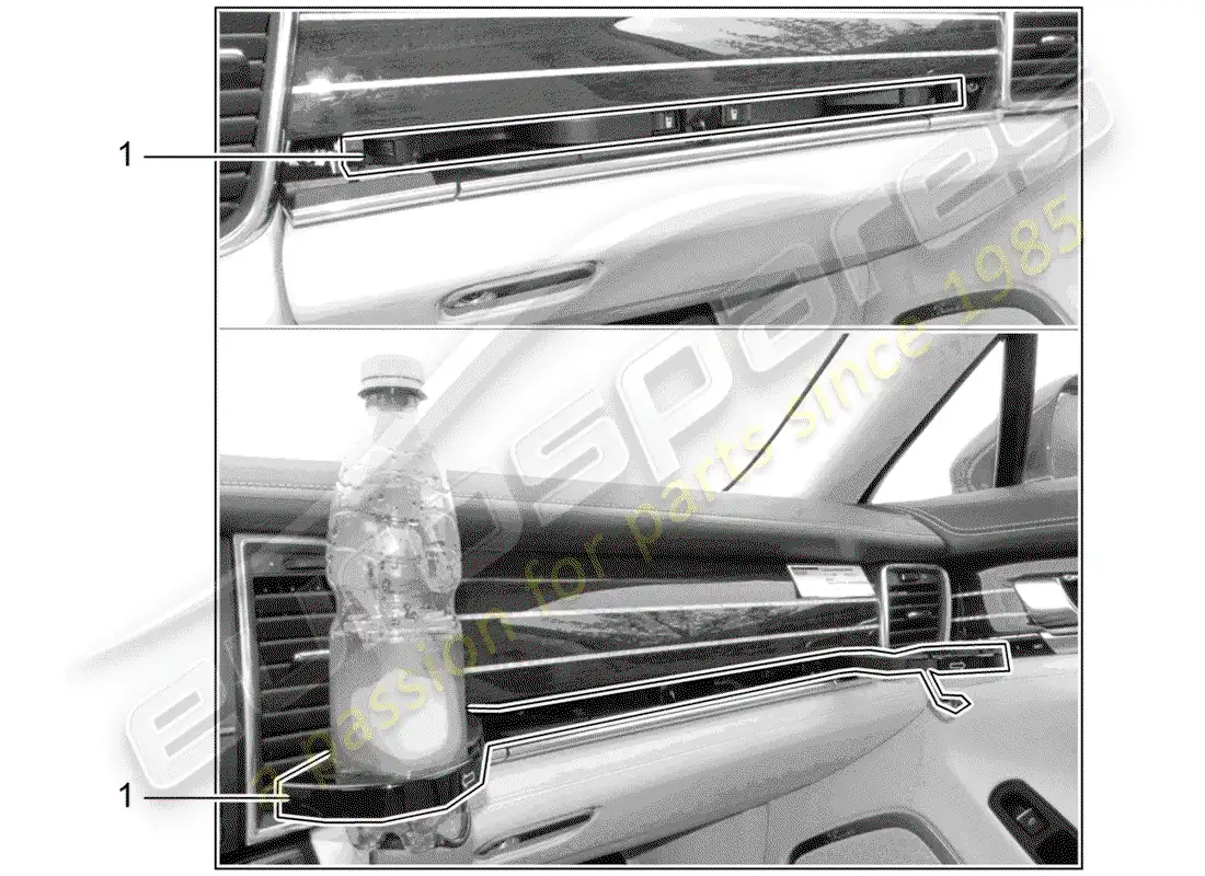 porsche 2019 (tequipment panamera) posavasos diagrama de piezas