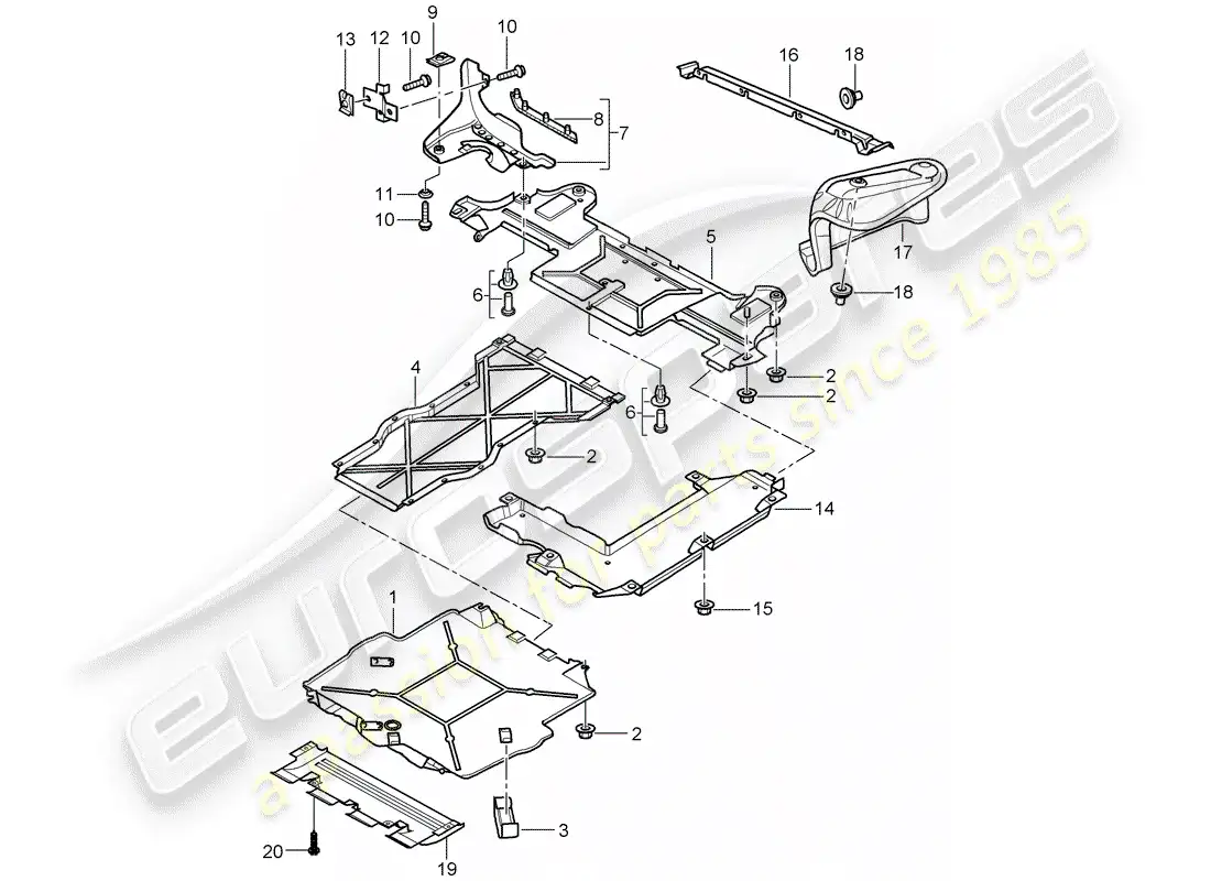 porsche 1999 (996) embellecedores - para - bajos diagrama de piezas