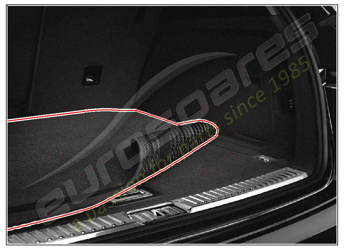 porsche 2019 (tequipment cayenne) estera del maletero diagrama de piezas