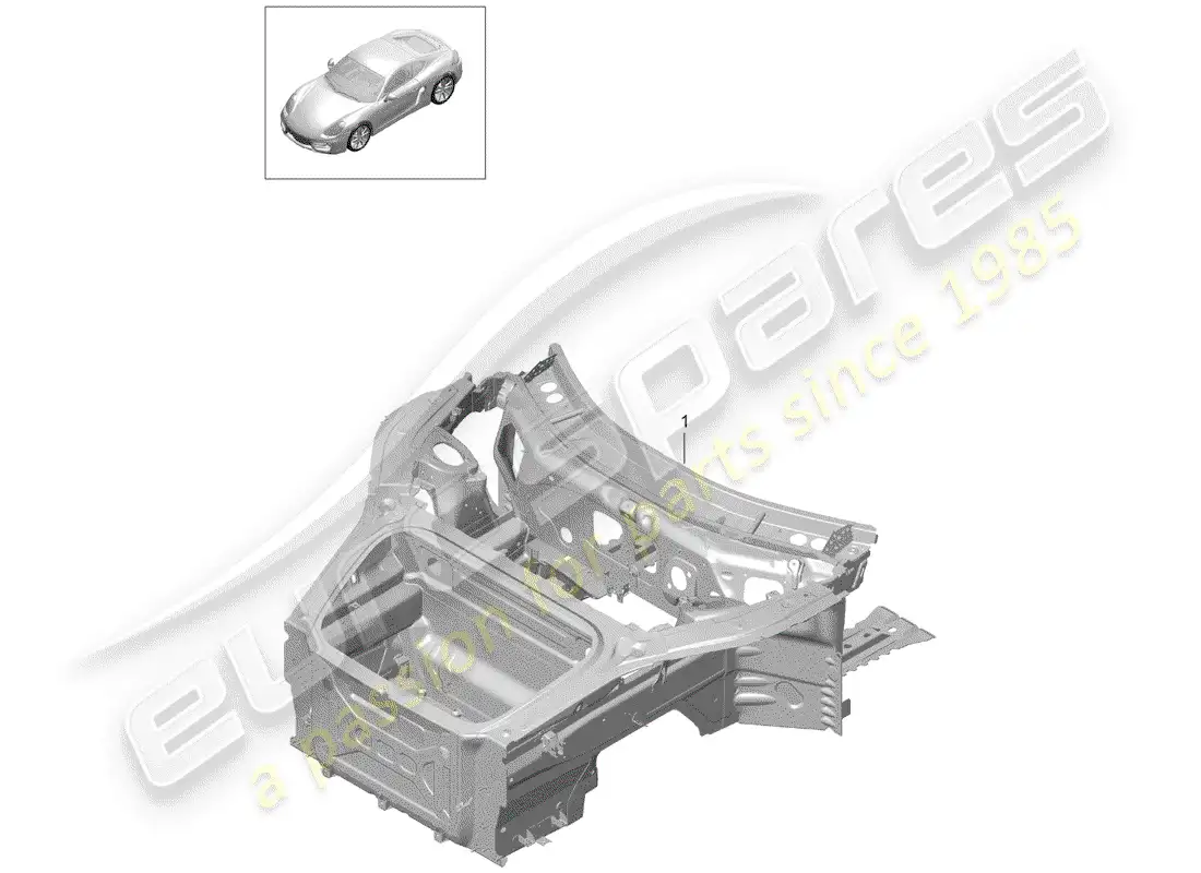 porsche 2016 (981 cayman) interfaz diagrama de piezas