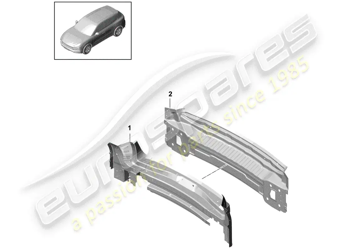 porsche 2020 (cayenne e3 9ya/9yb) placa final diagrama de piezas