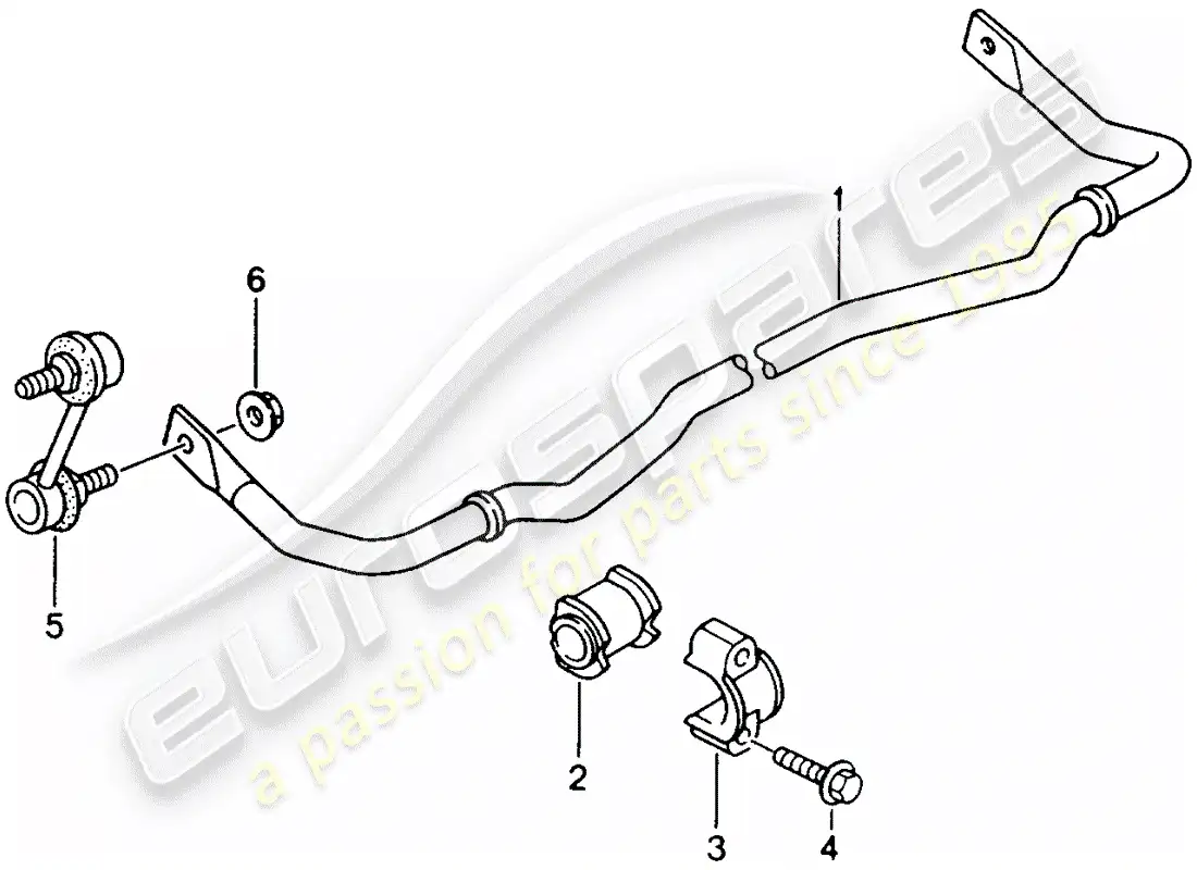 porsche 2001 (996) estabilizador diagrama de piezas