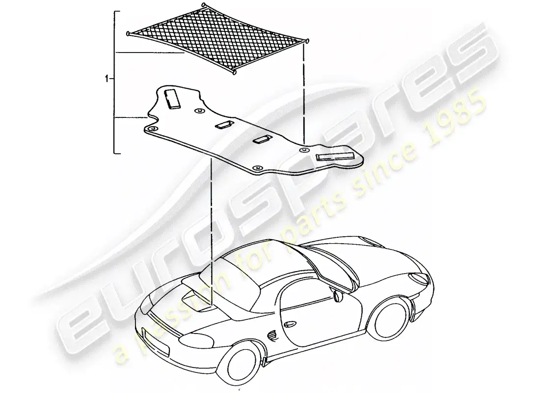 porsche 2010 (tequipment) red de carga diagrama de piezas