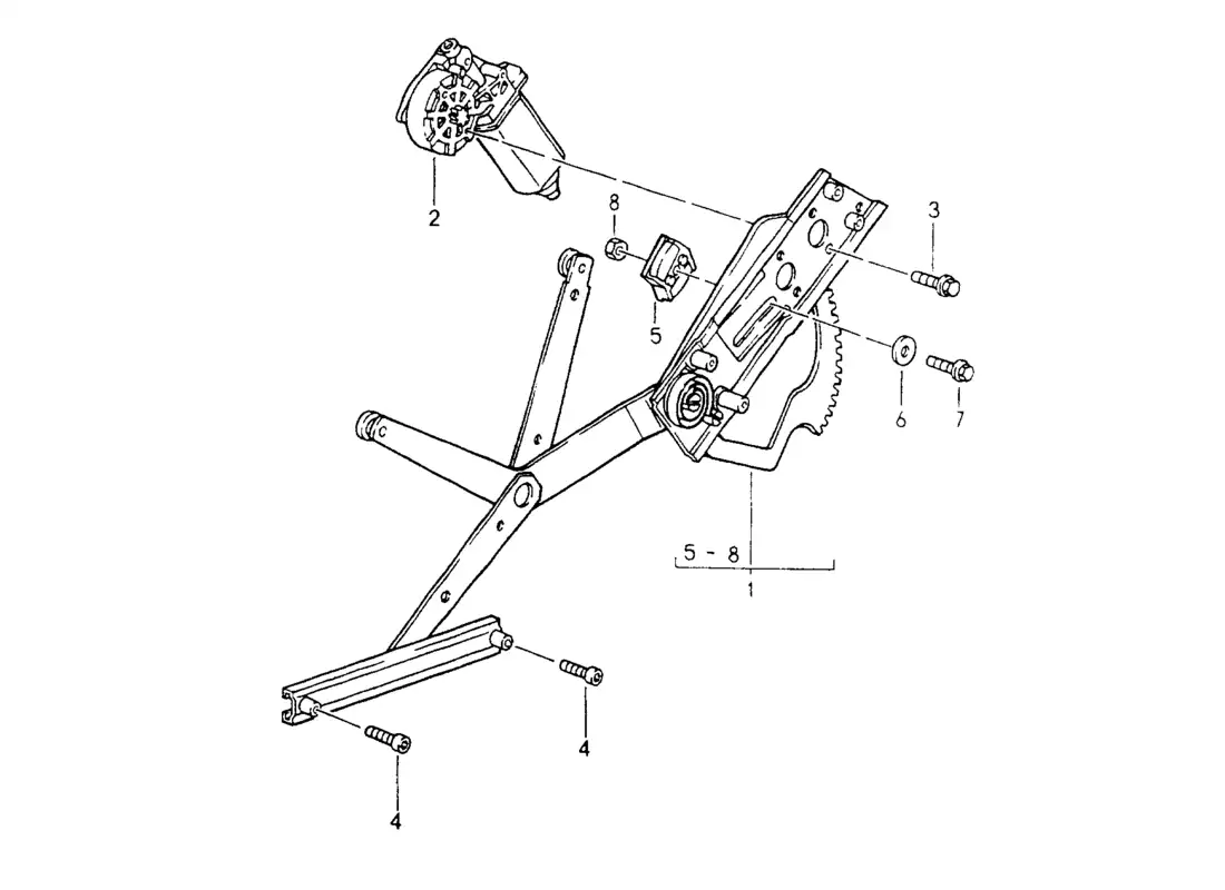 porsche 1994 (964) regulador de ventana - eléctrico diagrama de piezas