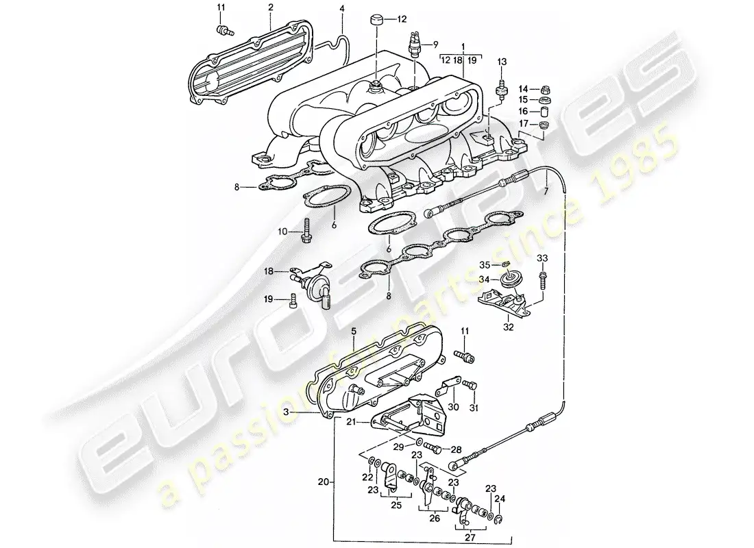 porsche 1987 (928) lh-jetronic - 2 diagrama de piezas