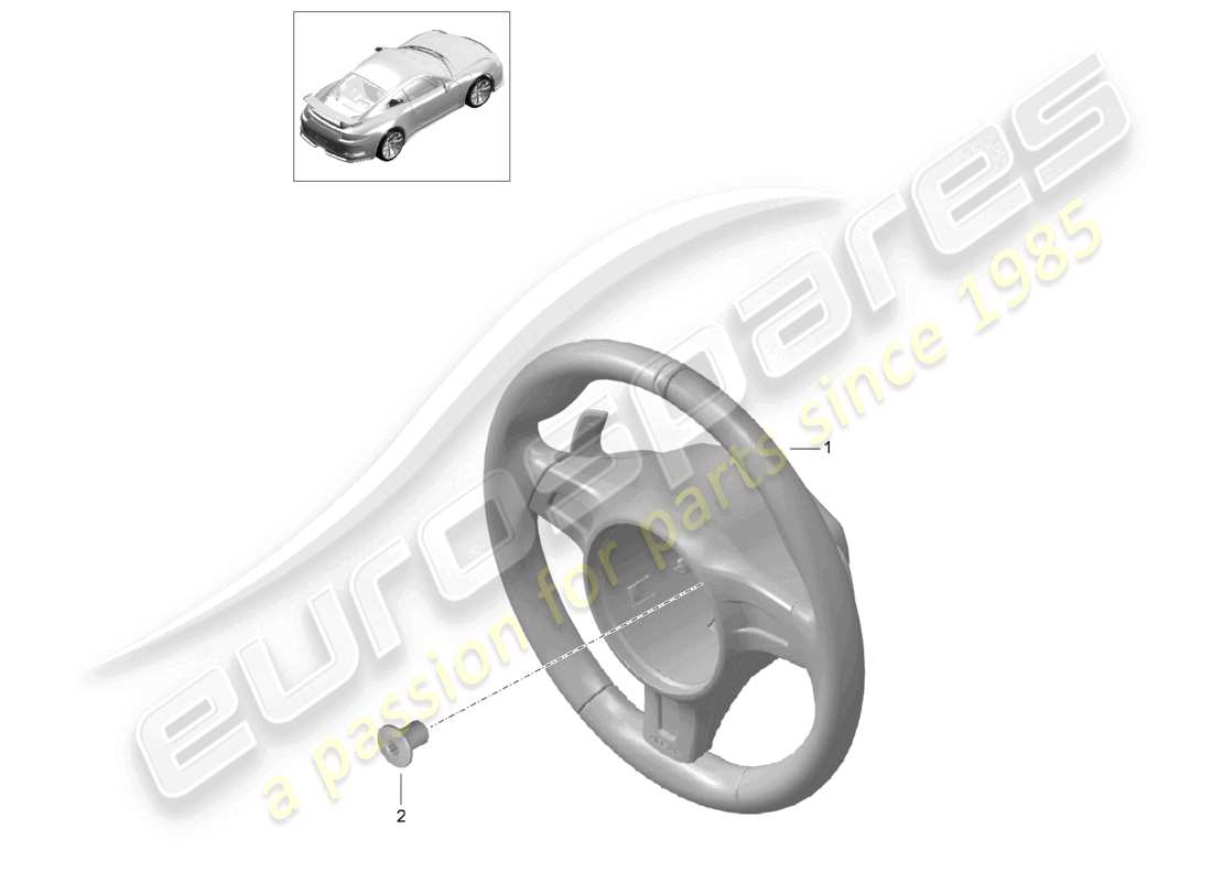 porsche 2021 (991-2 r/gt3/rs) volante d >>- mj 2017 diagrama de piezas