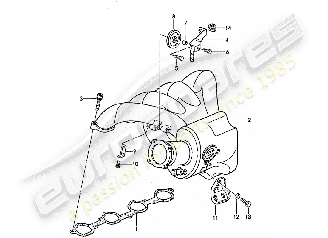 porsche 1992 (968) lh-jetronic - 2 diagrama de piezas