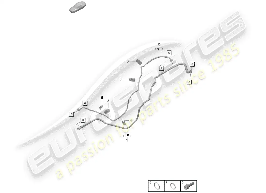 porsche 2019 (718 boxster spyder) aire acondicionado diagrama de piezas