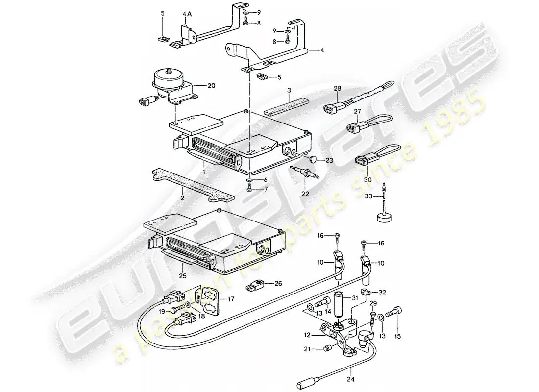 porsche 1990 (944) electricidad del motor 2 diagrama de piezas