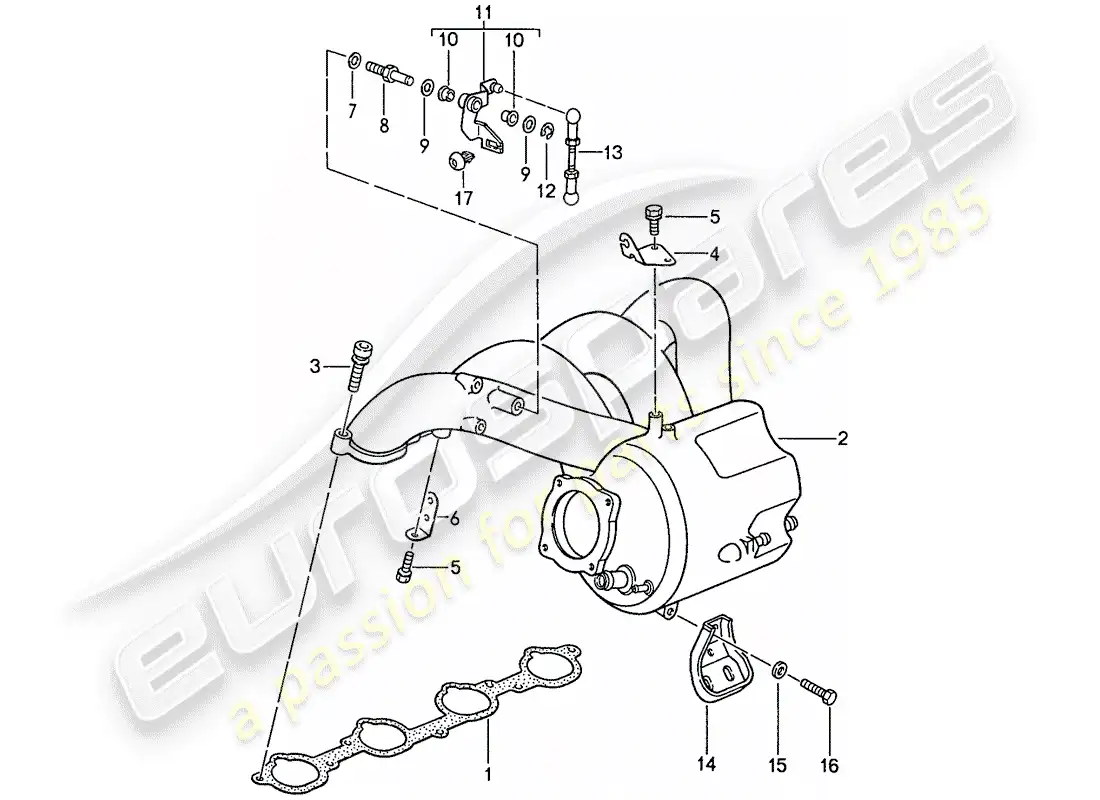 porsche 1990 (944) l-jetronic - 3 diagrama de piezas
