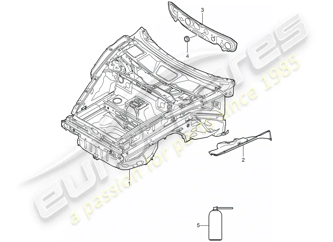 porsche 2011 (997-2) interfaz diagrama de piezas