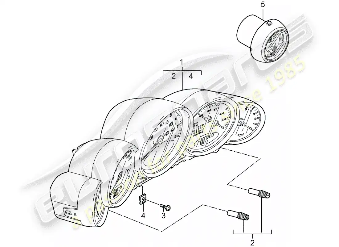 porsche 2010 (997-2) instruments diagrama de piezas