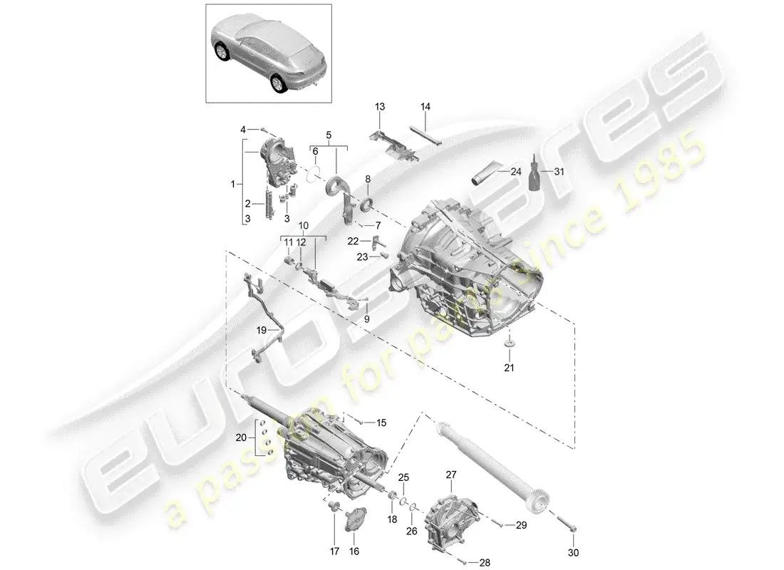 porsche 2018 (macan) bomba de aceite diagrama de piezas
