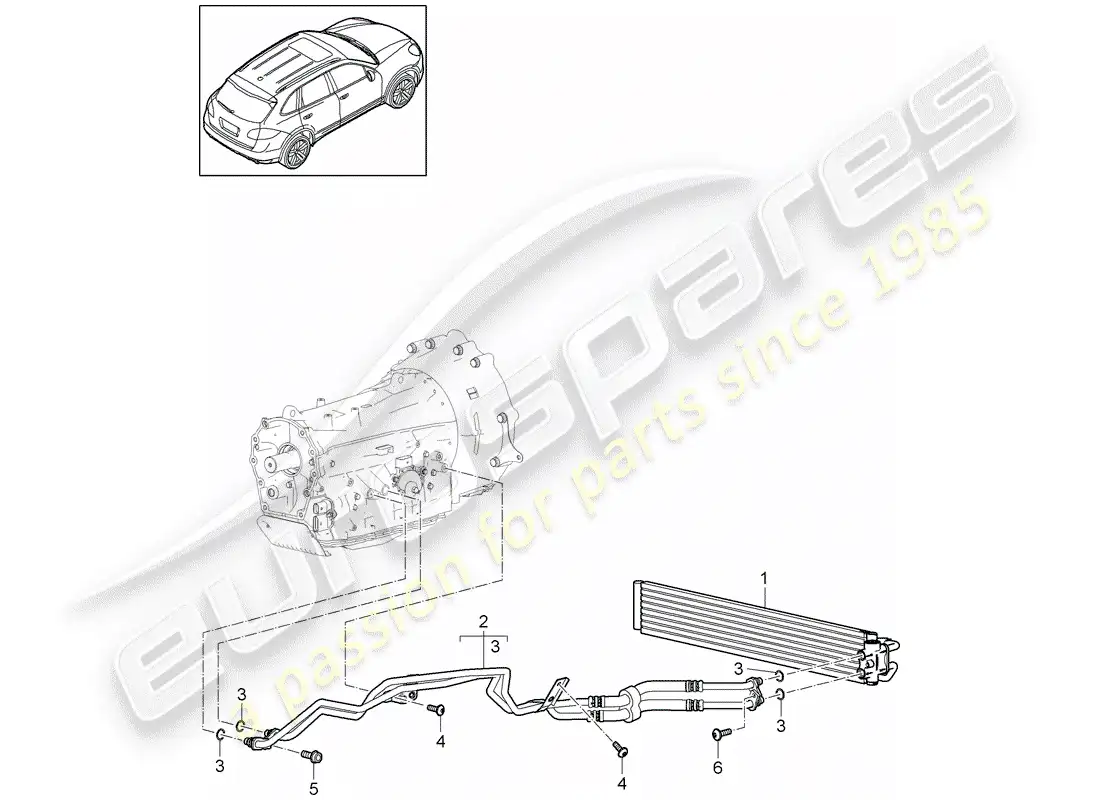 porsche 2012 (cayenne e2 92a) tiptronic diagrama de piezas
