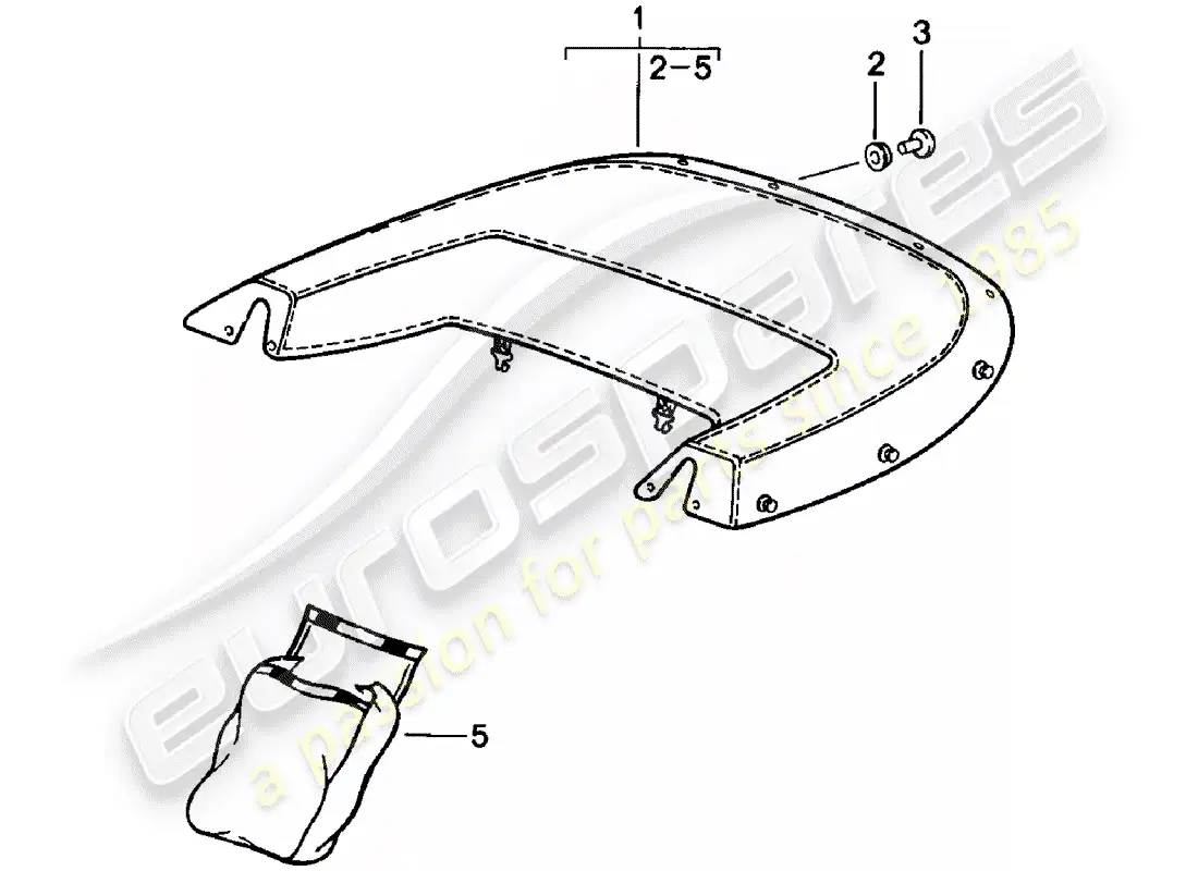 porsche 1983 (911) cubre botas diagrama de piezas
