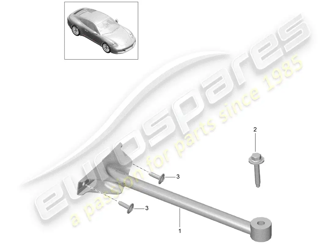 porsche 2020 (991-2) puntal de domo diagrama de piezas