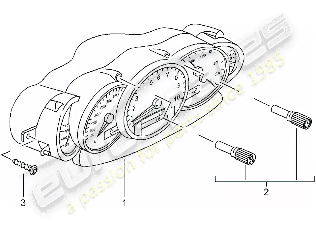 porsche 2004 (carrera gt) instrumentos - completos diagrama de piezas