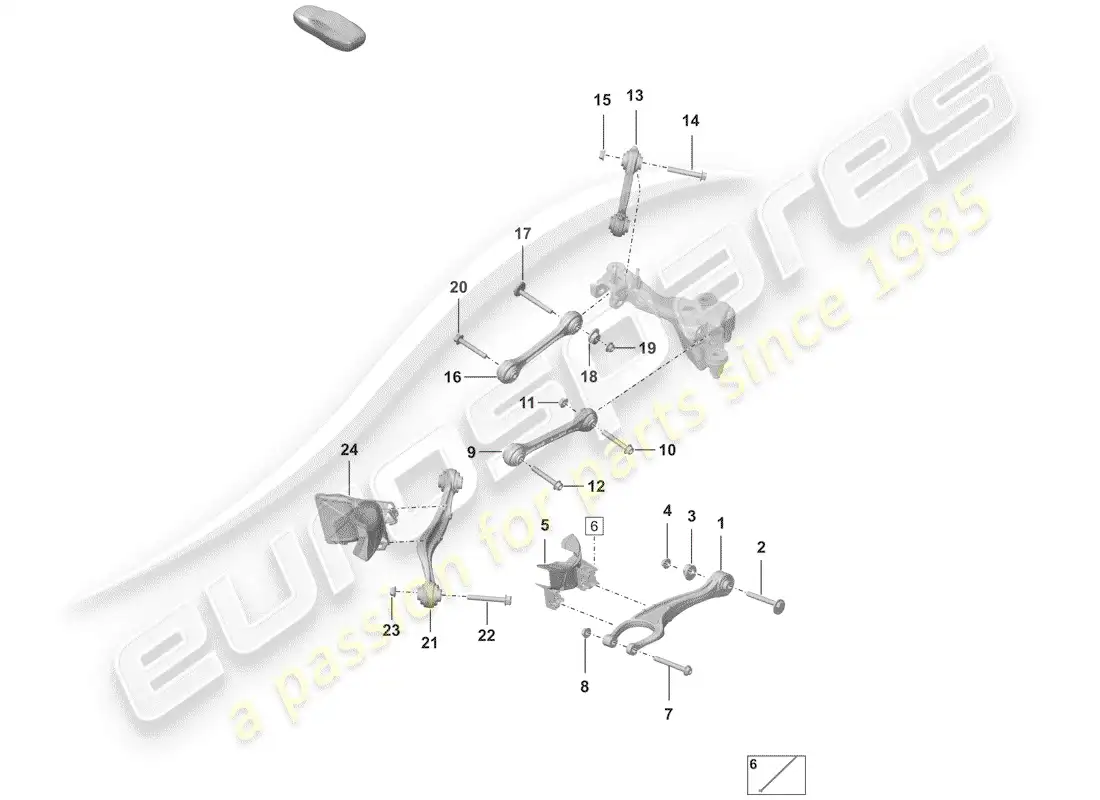 porsche 2019 (992-1) eje posterior diagrama de piezas